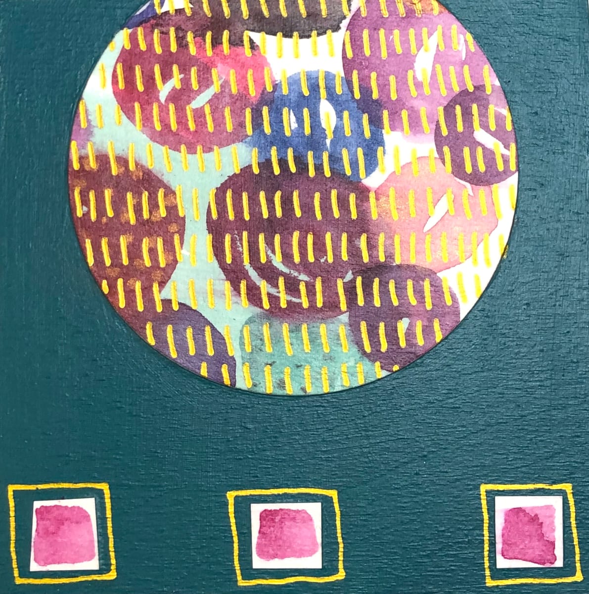 Dots 64, Teal + Pattern by Suzanne Gibbs, Image 2.