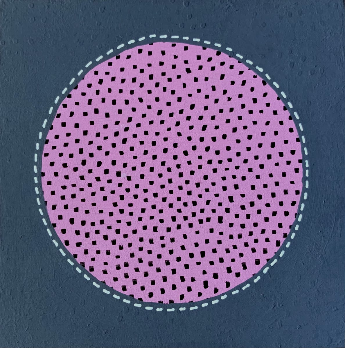Dots 47, Pink Pattern + Slate by Suzanne Gibbs  Image: Dots 47, Pink Pattern + Slate Painting