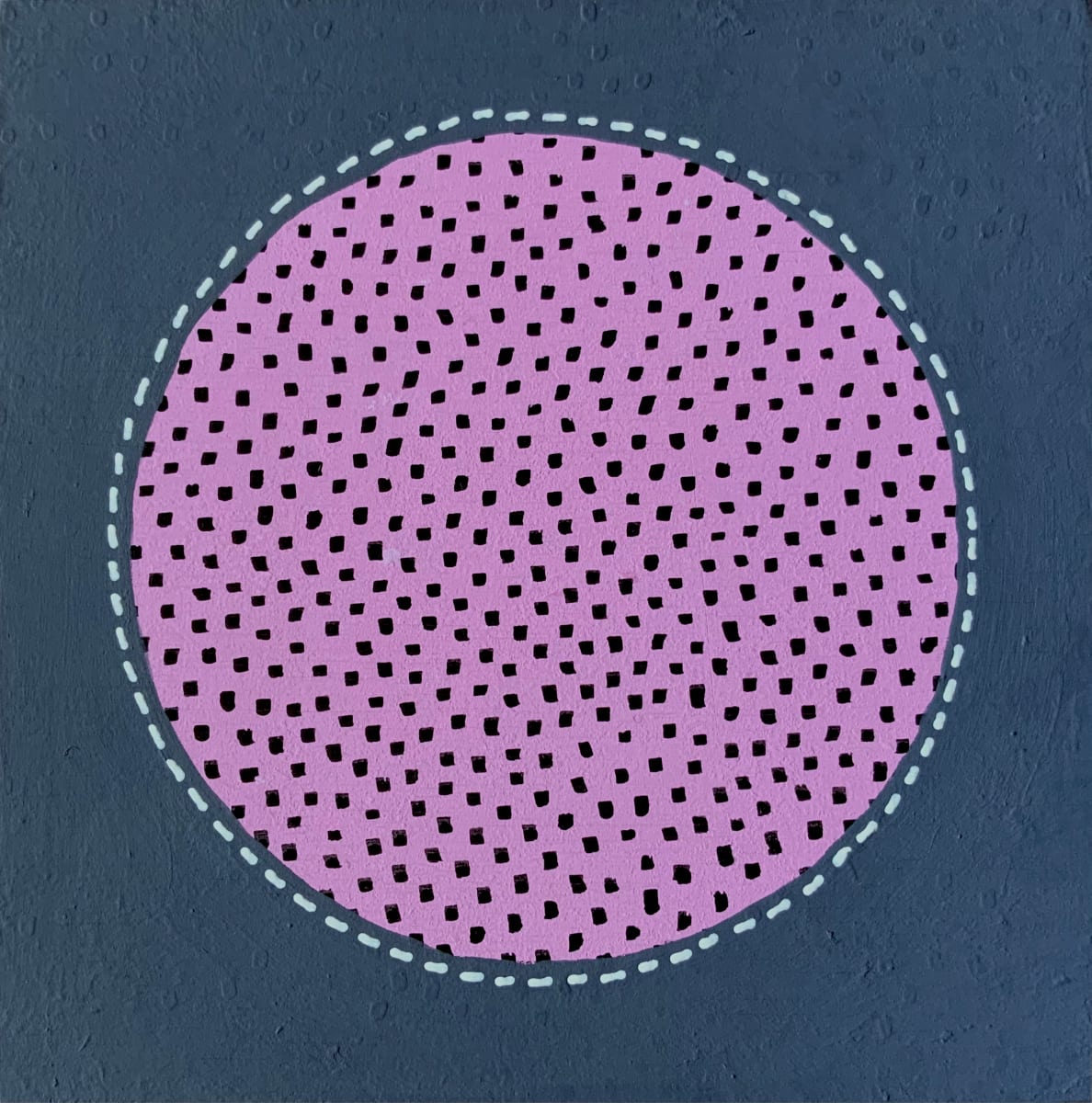 Dots 47, Pink Pattern + Slate by Suzanne Gibbs  Image: Dots 47, Pink Pattern + Slate Painting