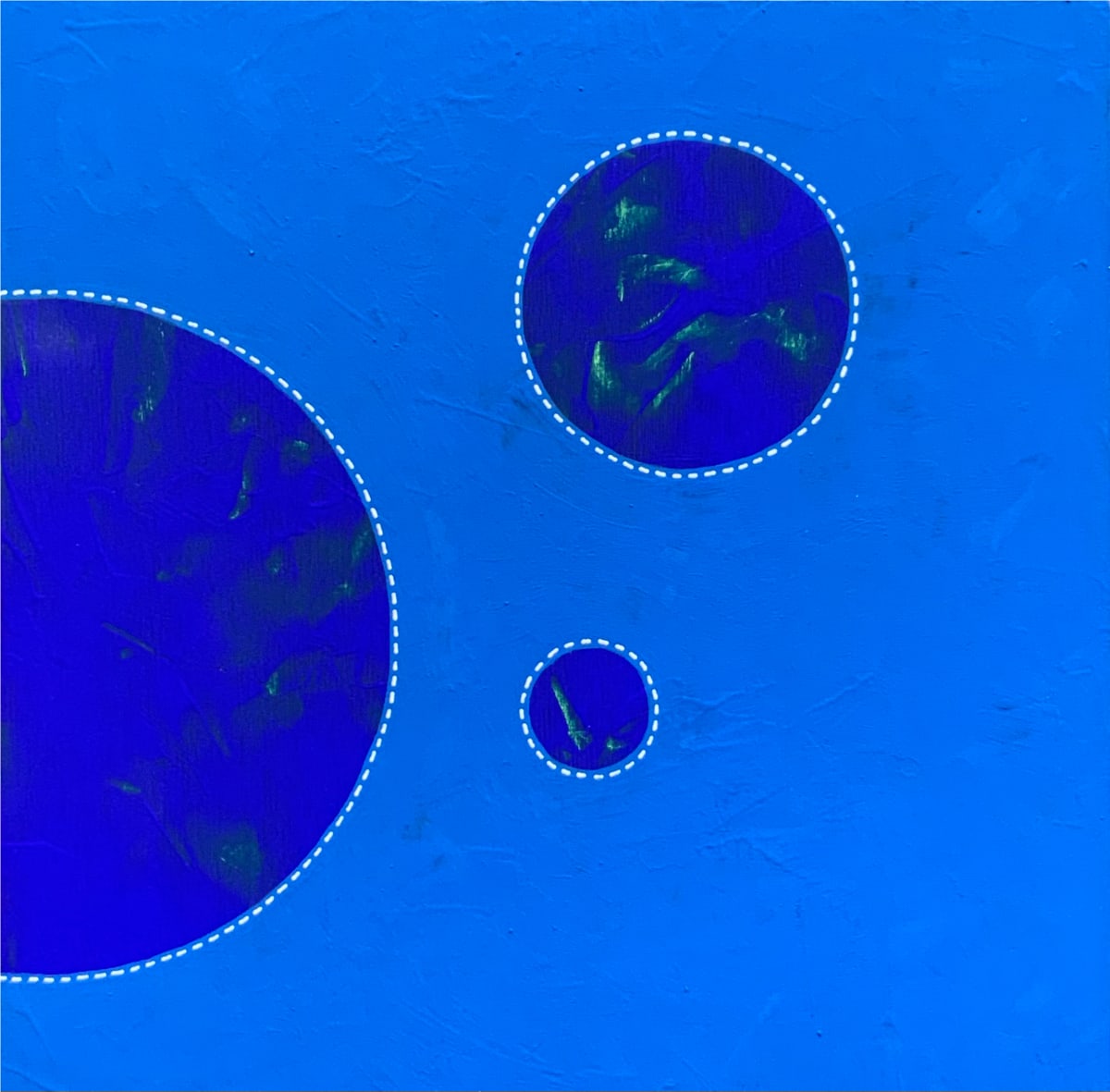 Dots 52, Blue + Royal Texture by Suzanne Gibbs  Image: Dots 52, Blue + Royal Texture Painting