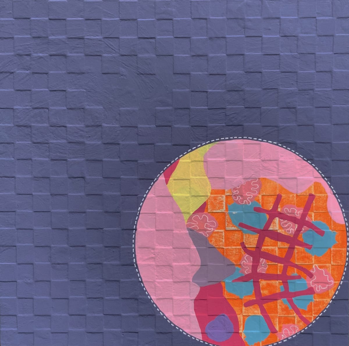 Dots 55, Purple + Multicolored Dot by Suzanne Gibbs, Image 1.