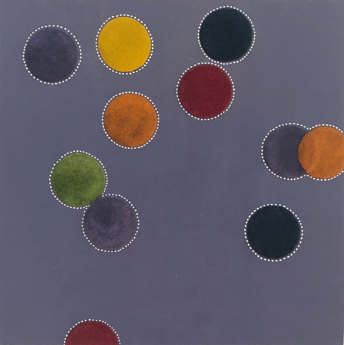 Dots 58, Lavender + Felt Dots by Suzanne Gibbs 