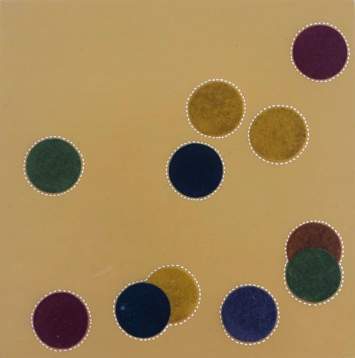 Dots 59, Yellow + Felt Dots by Suzanne Gibbs 
