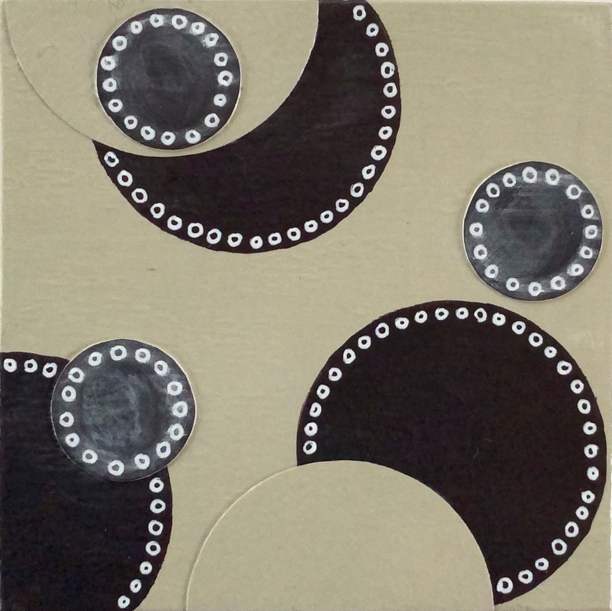 Dots 18, Moss + Brown 