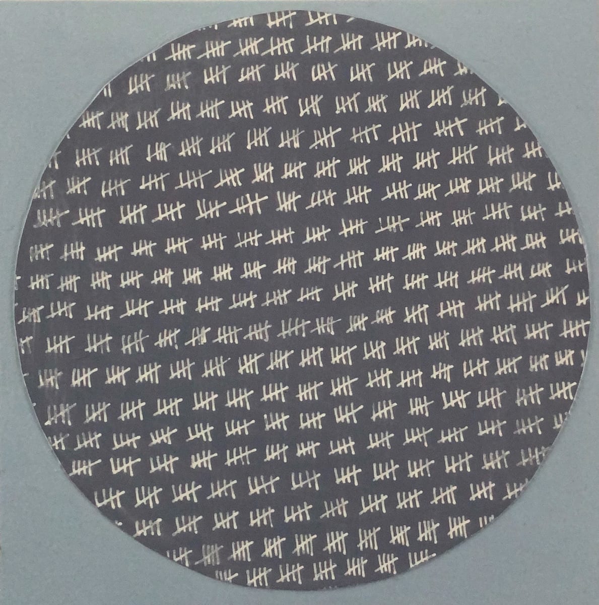 Dots 2, Blue Circle Marking Time by Suzanne Gibbs 