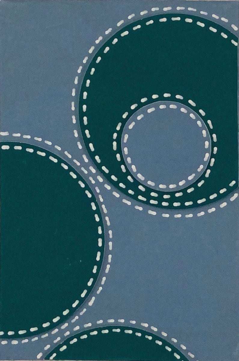 Dots 14, Blue + Teal, Image 1.