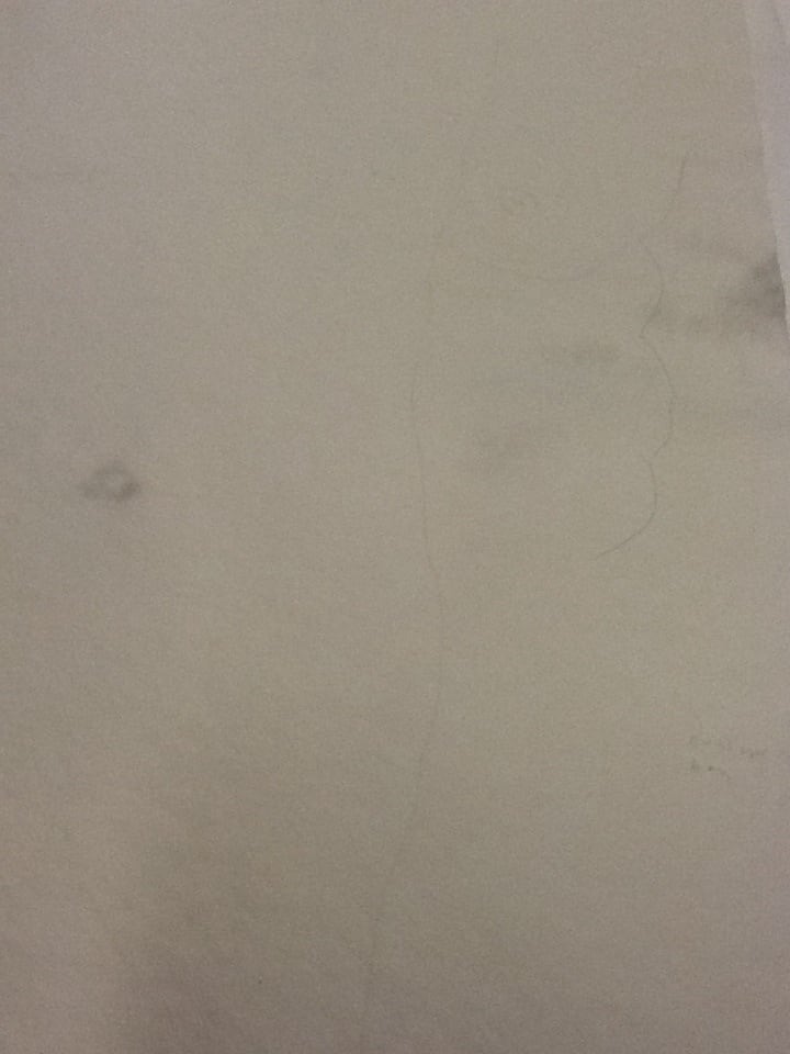 Untitled drawing with writing  by David Nelson 