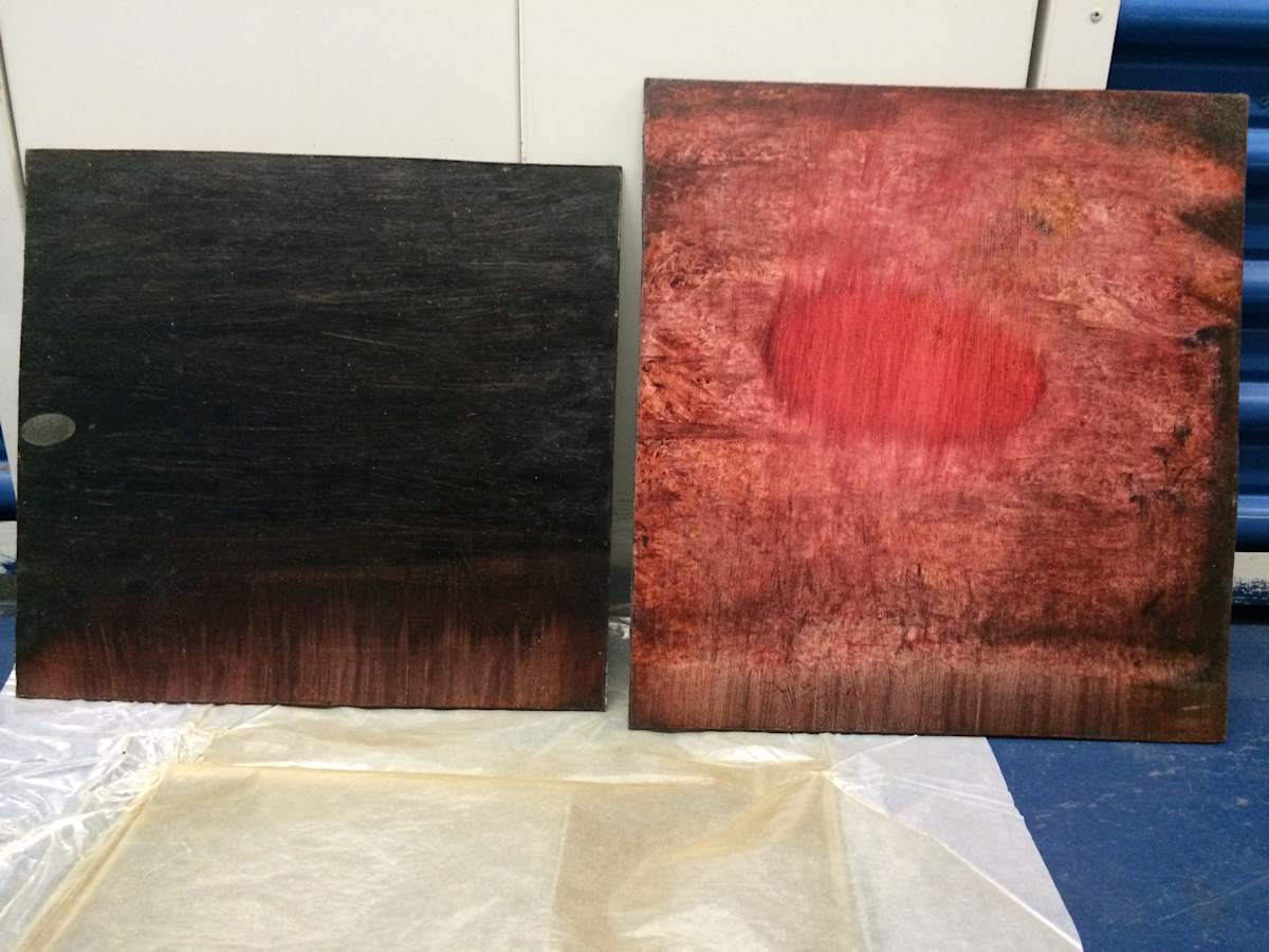 Red oval (2 parts) by David nelson, Image 1.