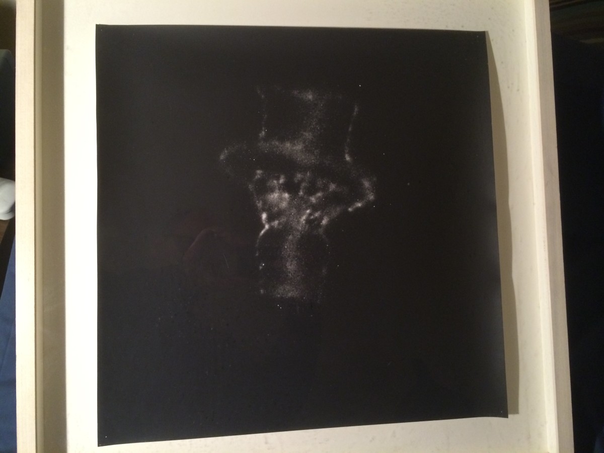 Train man photogram by David Nelson 