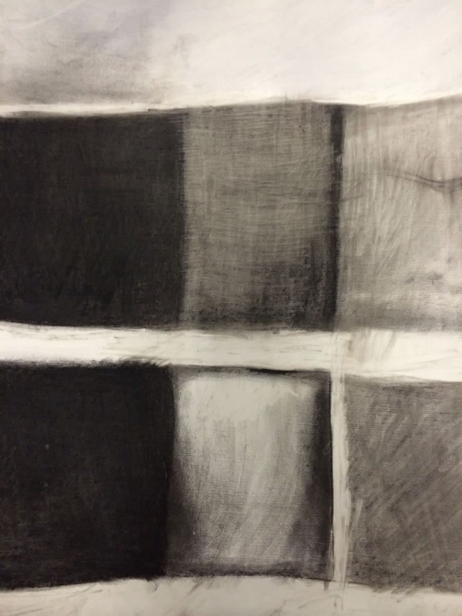 Untitled Abstract charcoal drawings by David Nelson  
