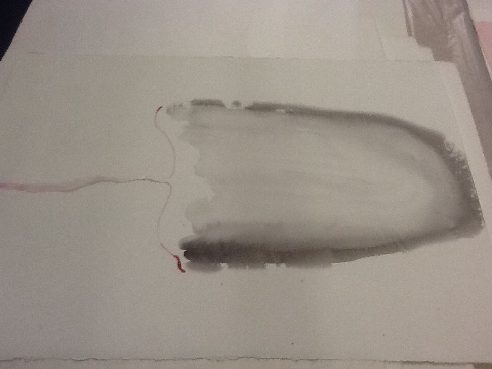 Untitled watercolor with writing by David Nelson , Image 1.