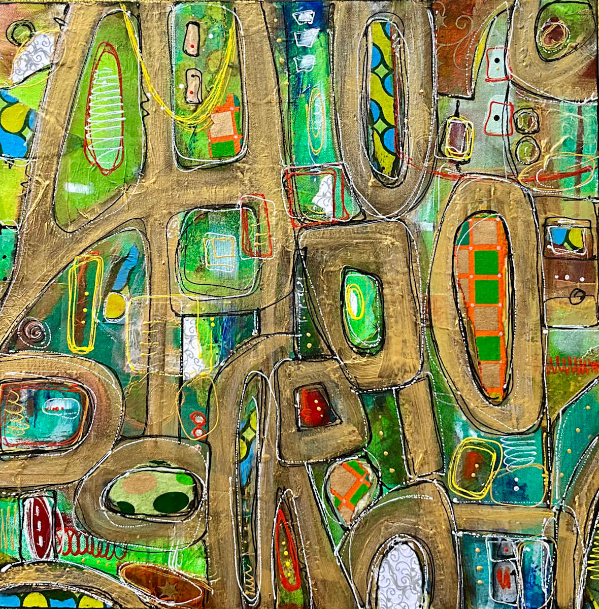 “Paper Trails” by Art by Rhonda Radford Adams 
