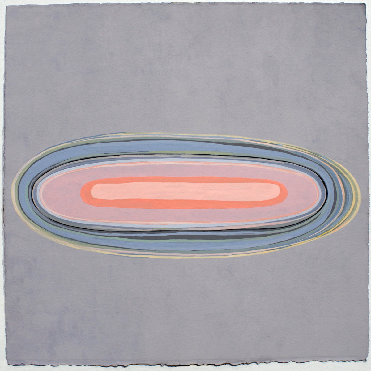 Tantra #21, (Pink Ovoid on Grey) by Linda Price-Sneddon 