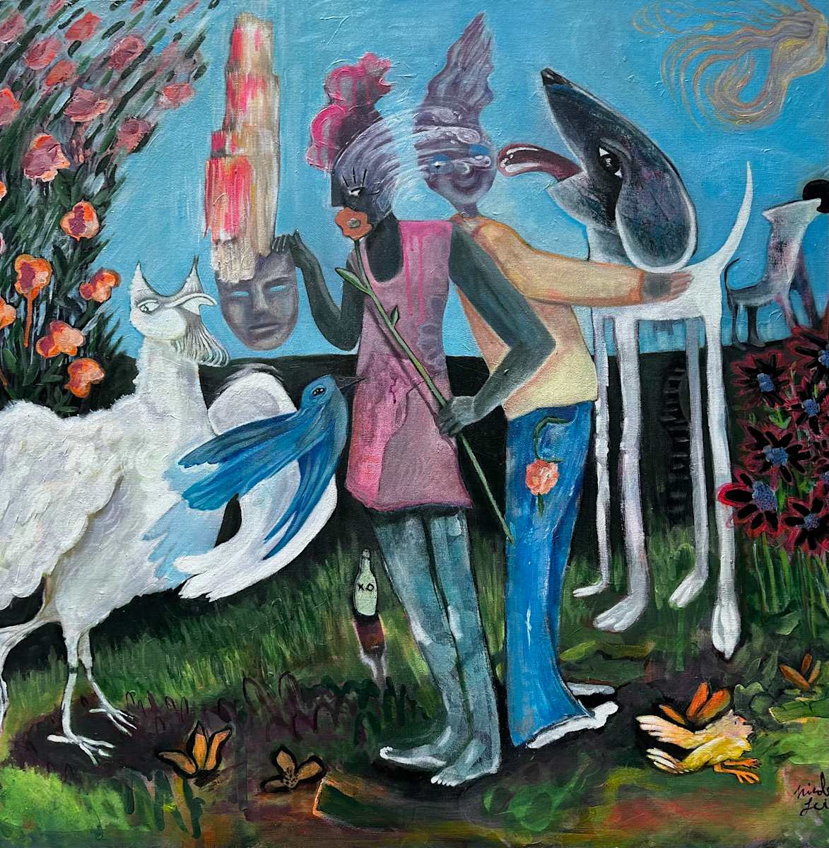 Perpetual Motion in the Garden/Cautious Abandon in the Garden by Nicolette Leigh Yates 