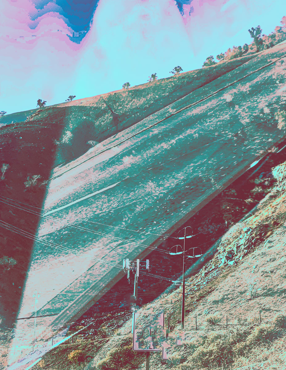 Hillside Views by Barbara Jacobs  Image: An abstract, solarized view of land near the Hoover Dam.