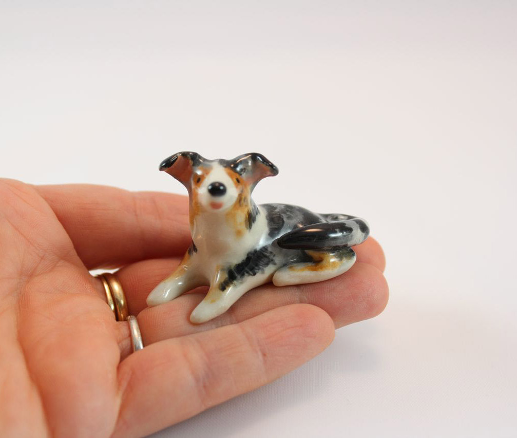 australian shepherd dog figurines