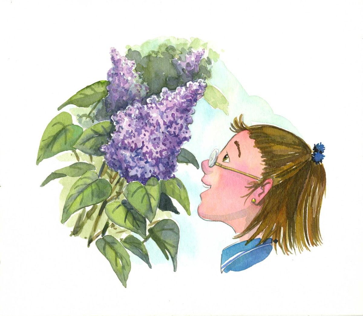 Spring Lilacs  Image: Lilacs, February 2001, Canadian Living Magazine: "Family Briefs ages 6-12"
