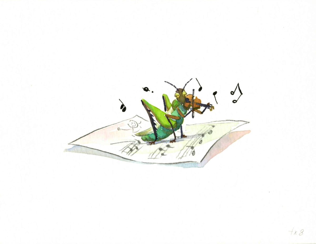 Piano Potential: Violin Grasshopper  Image: Fiddling away.
Uncropped