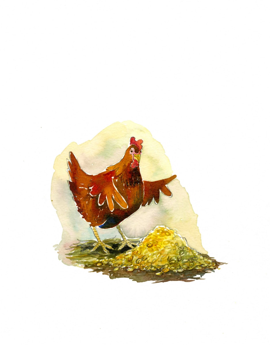The Little Red Hen : the little red hen had some wheat  Image: The little red hen had some wheat.
cropped, page 4
