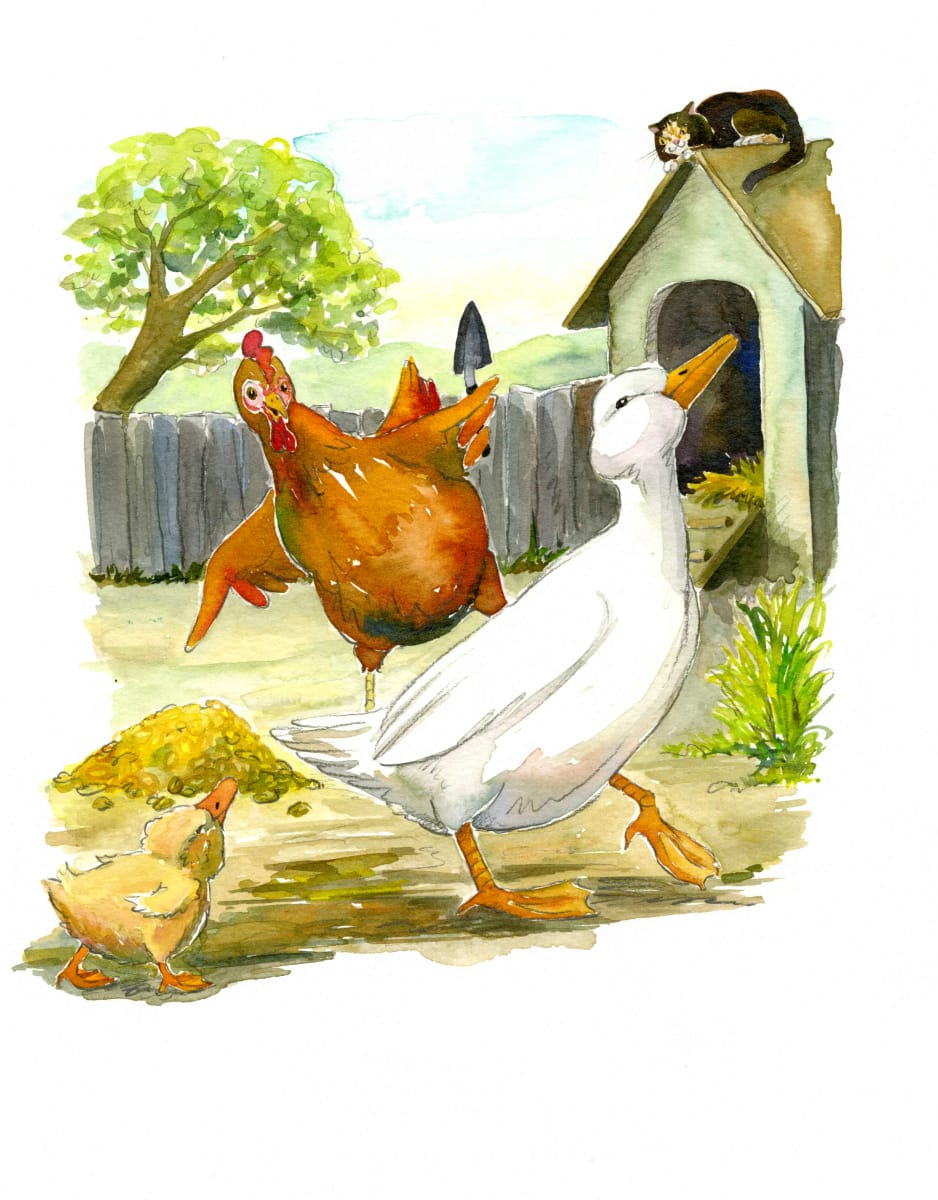 The Little Red Hen : who will help me plant the wheat?  Image: Who will help me plant the wheat?
cropped, page 5