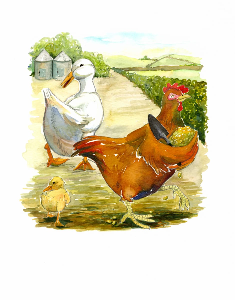 The Little Red Hen : I will plant it myself  Image: I will plant it myself.
cropped, page 7