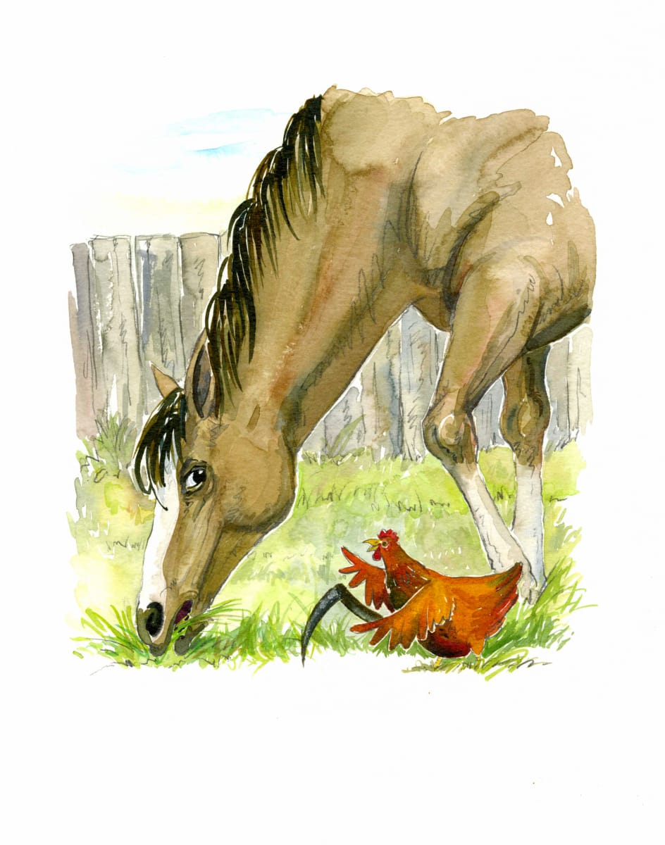 The Little Red Hen : who will help me harvest the wheat?  Image: Who will help me harvest the wheat?
The Little Red Hen p.9 cropped