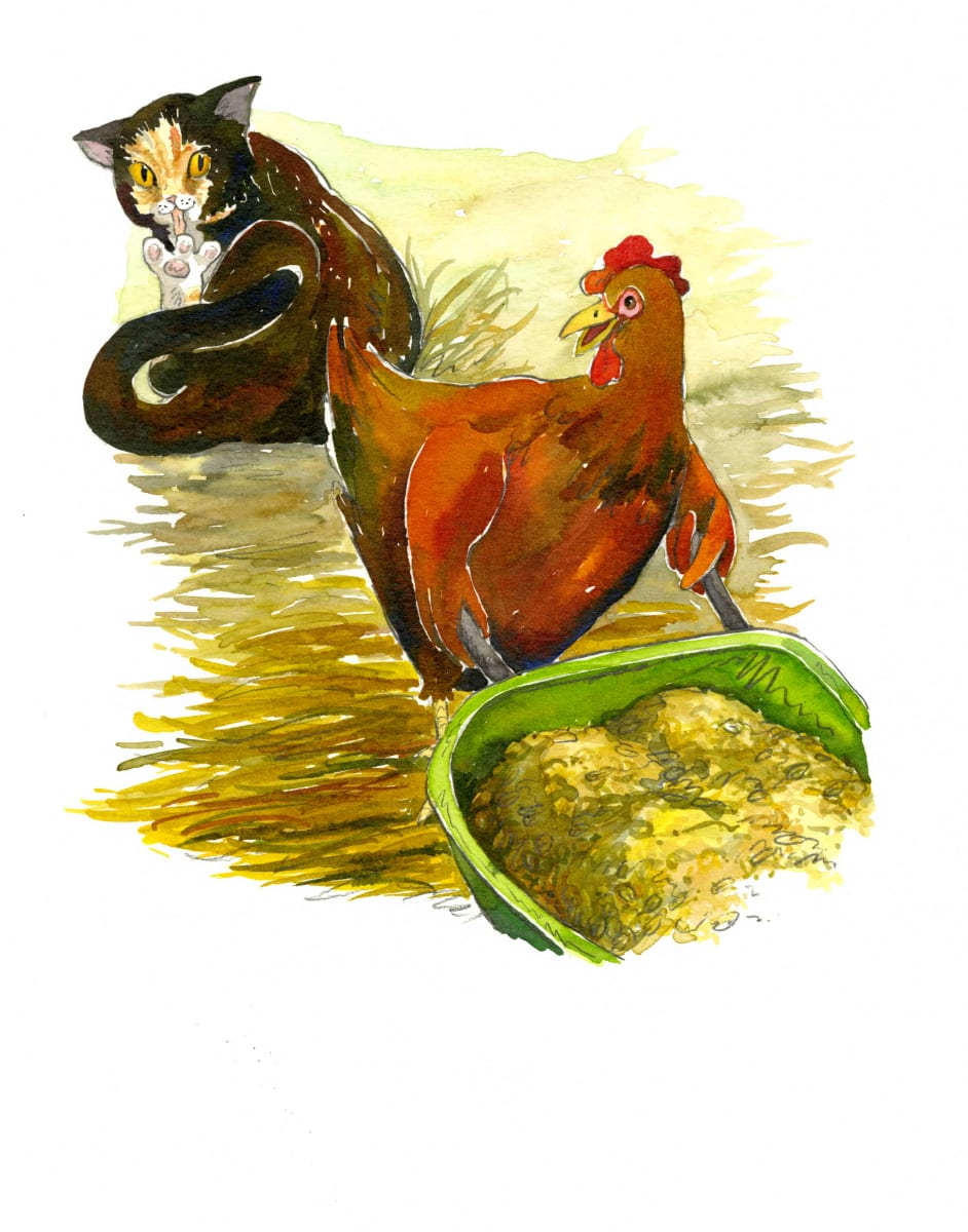 The Little Red Hen: I will grind the flour myself.  Image: I will grind the flour myself.
Cropped, page 15