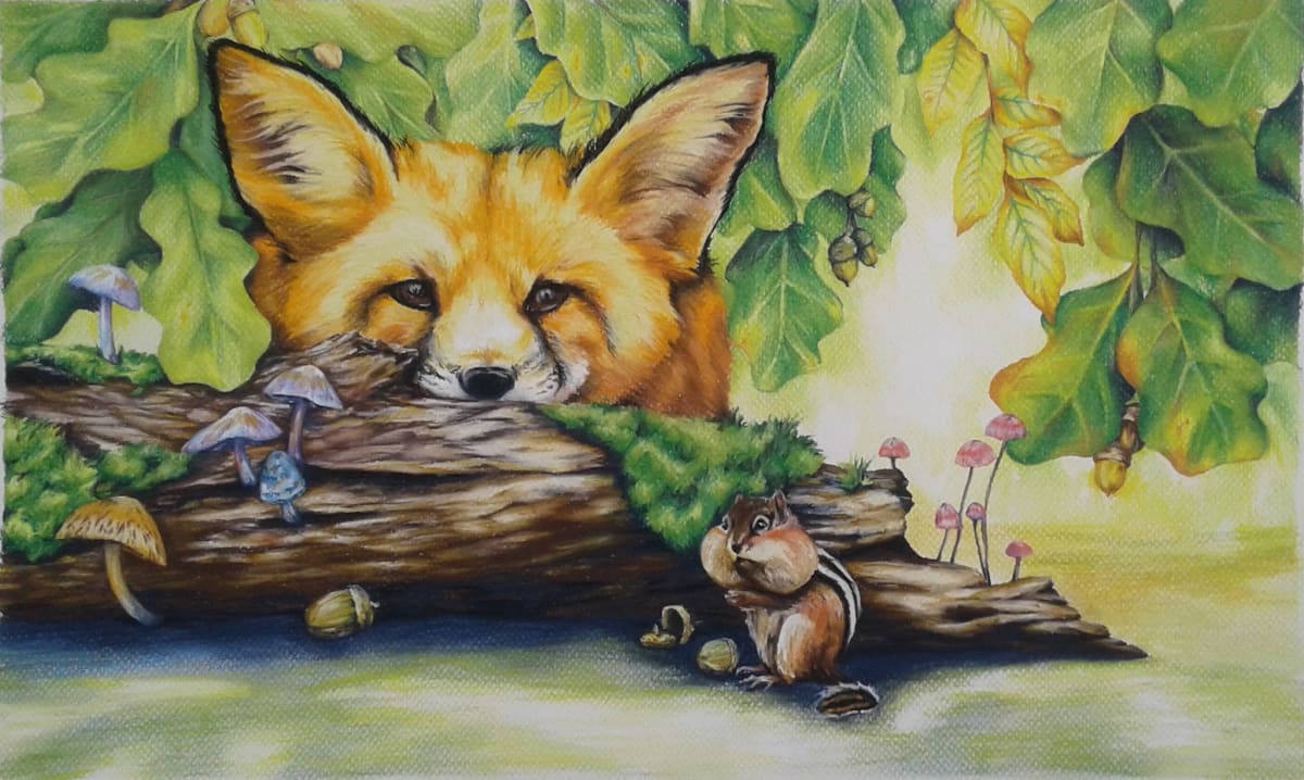 Fox, 1 of 3 Triptic by Joy N. Taylor 