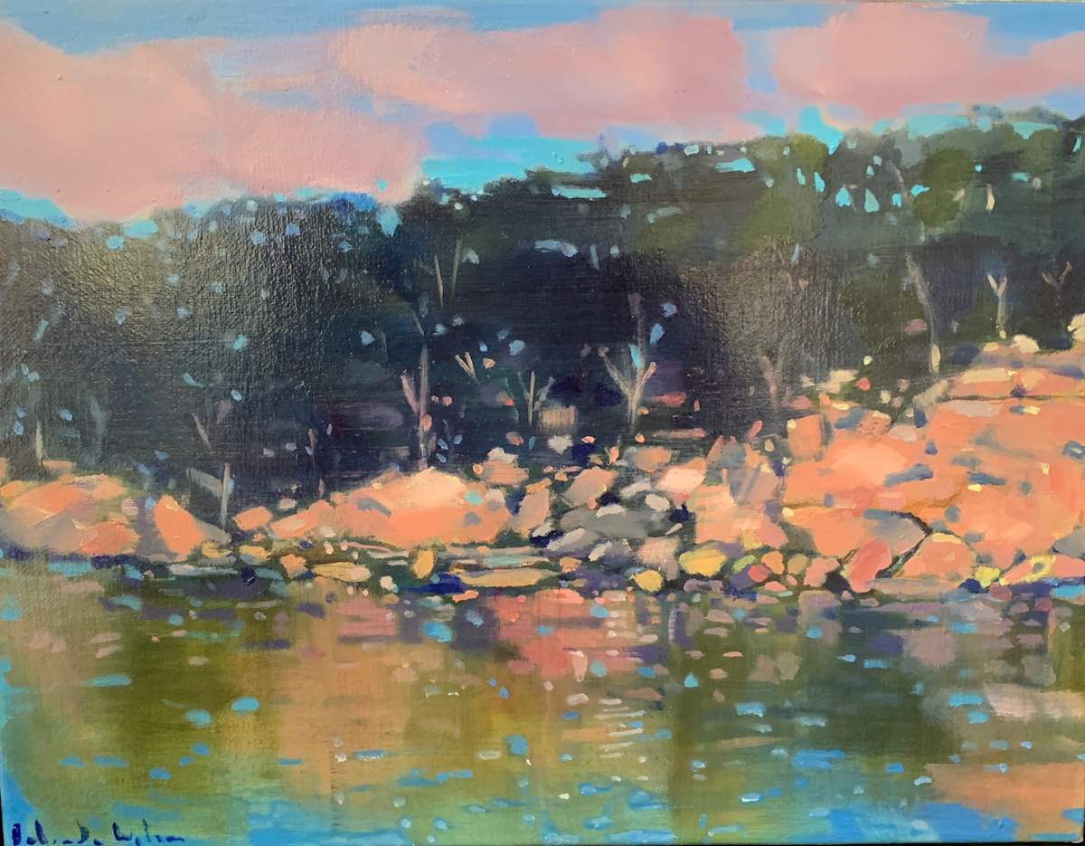 Chowder Bay reflection (diptych) by Belinda Wilson, Image 1.