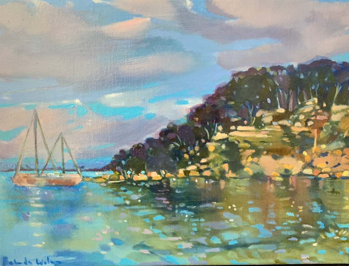 Chowder Bay waters (diptych) by Belinda Wilson 