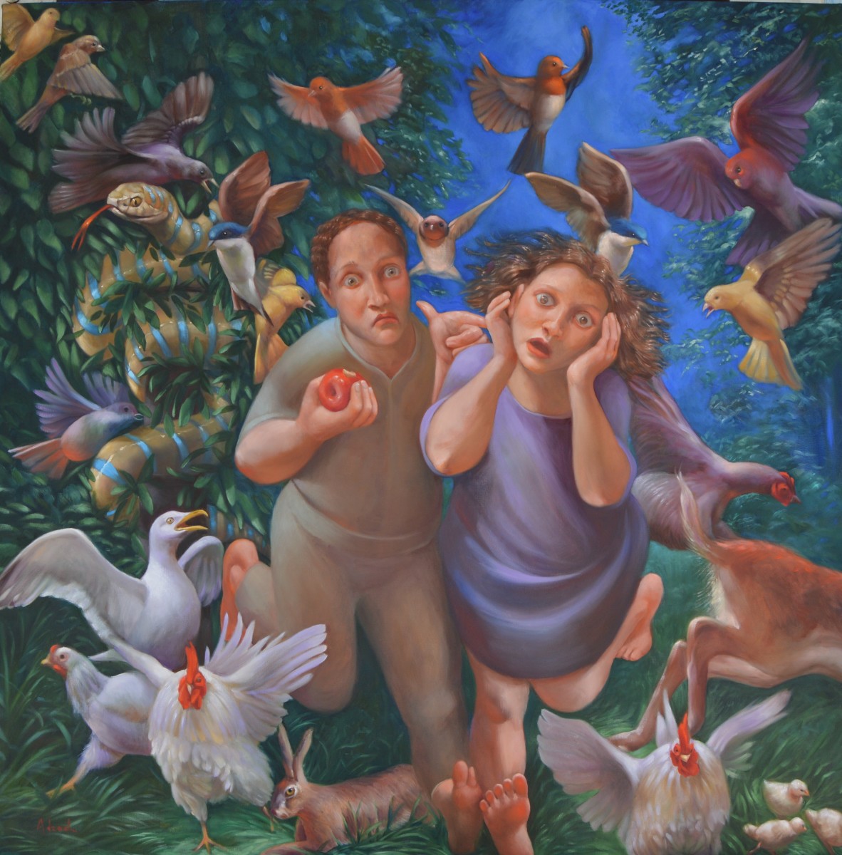The Expulsion from the Garden of Eden by Rosemarie Adcock 