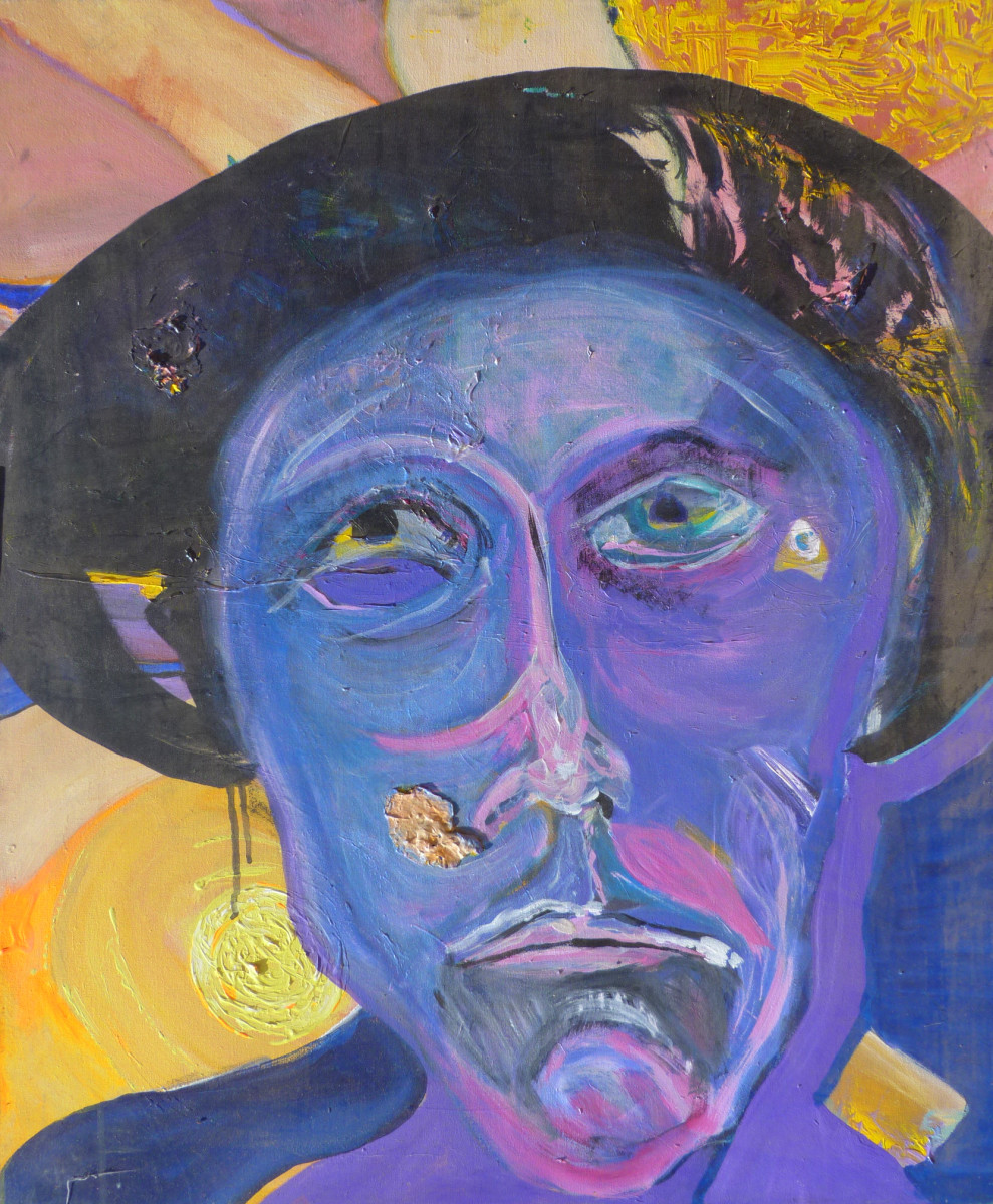 Self Portrait With a Black Hat by Eric David Schultz 