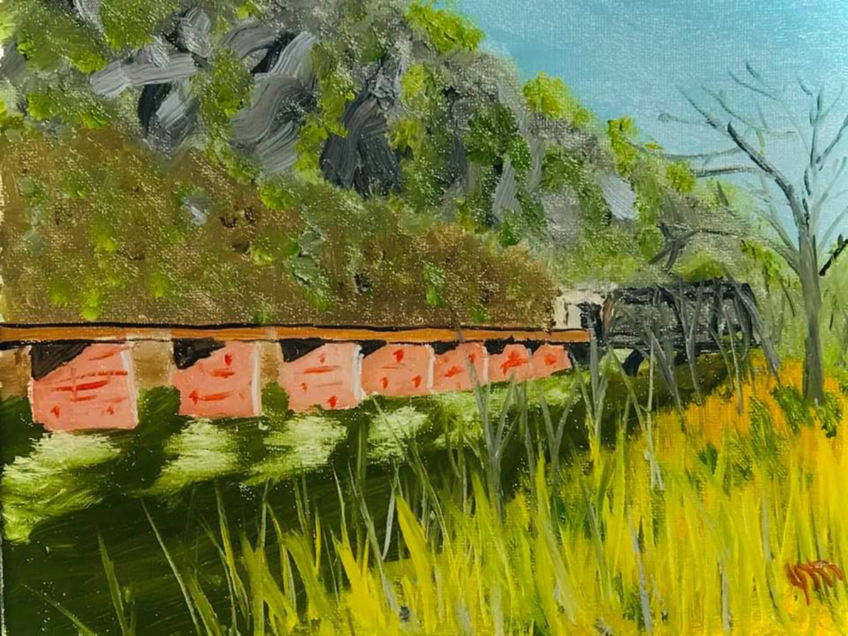 Harpers Ferry #2 by john macarthur  Image: plein air painter just before Covid became the scourge for artists everywhere 