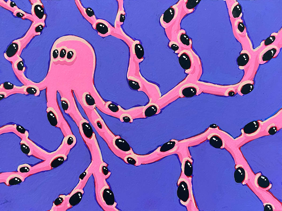 Pink Molecule Study, Image 10.
