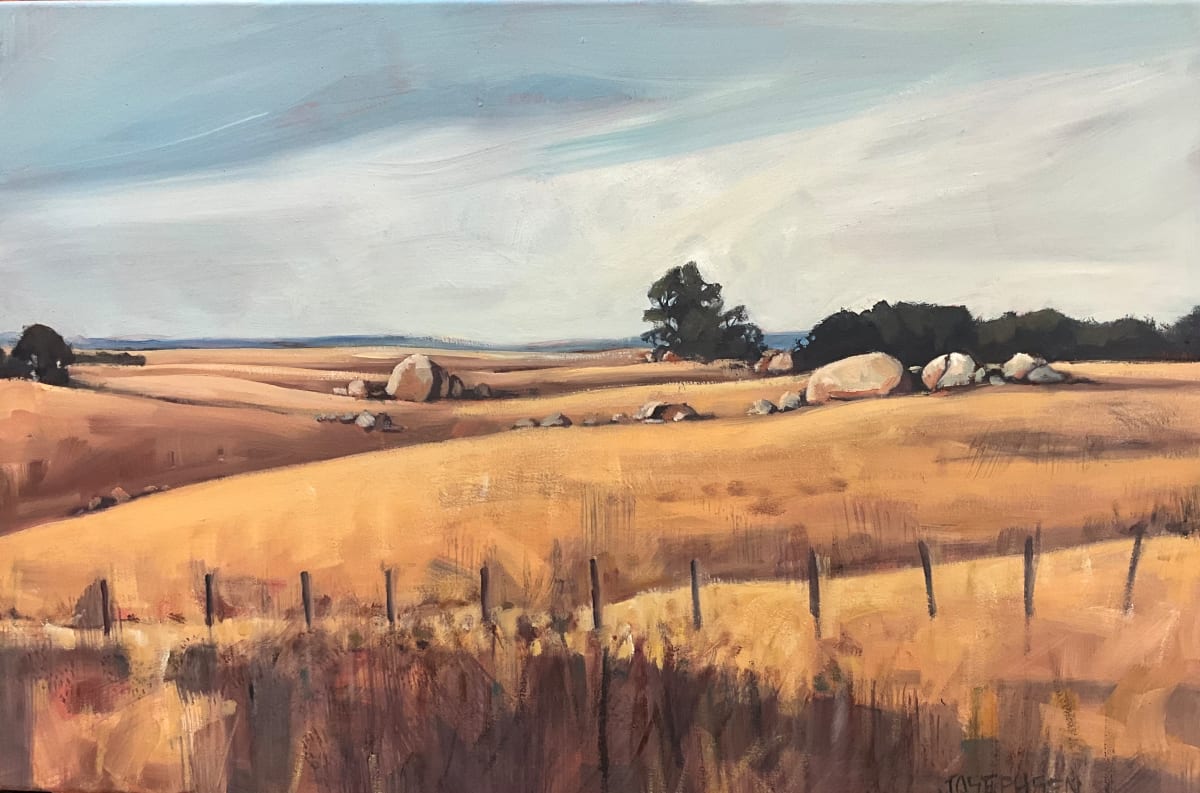 Road to Cooma#2 by Josephine Josephsen  Image: Impressionist landscape western NSW