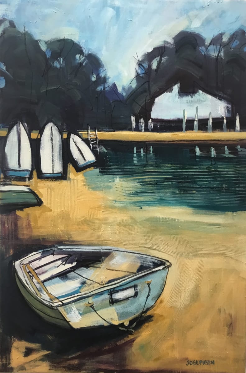 Dinghies on Woodley's beach #1 by Josephine Josephsen  Image: Local scenes on Berry's Bay during Covid lockdown