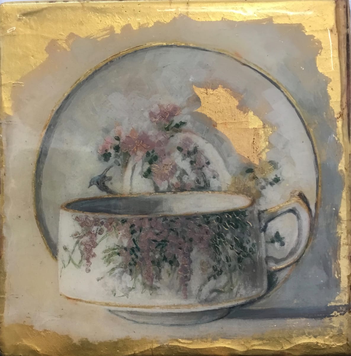 Antique Tea Cup by Josephine Josephsen  Image: Antique with gold cloisonne detail
