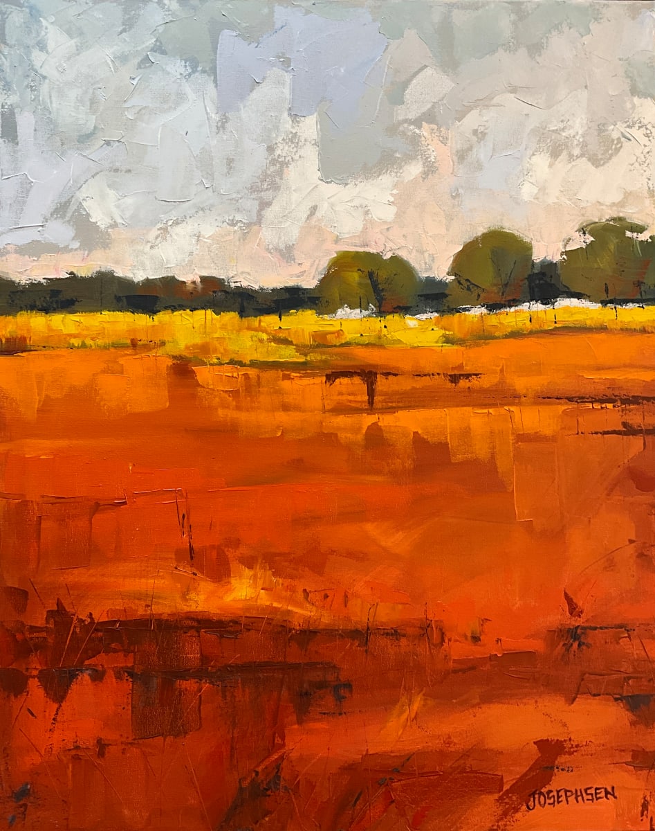 Red Landscape by Josephine Josephsen  Image: Typical hot textured Australian outback