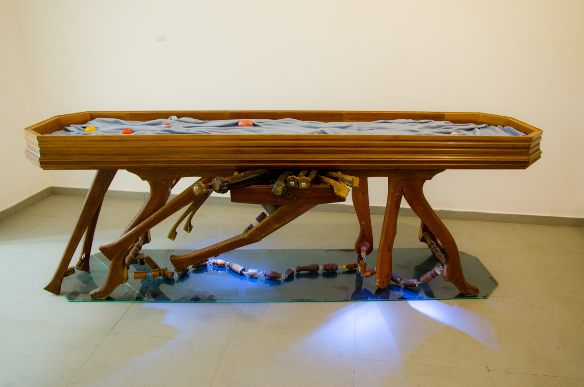 The merchants vitrine table, The Sea as a Locked Space of Trade, by sonia e barrett 