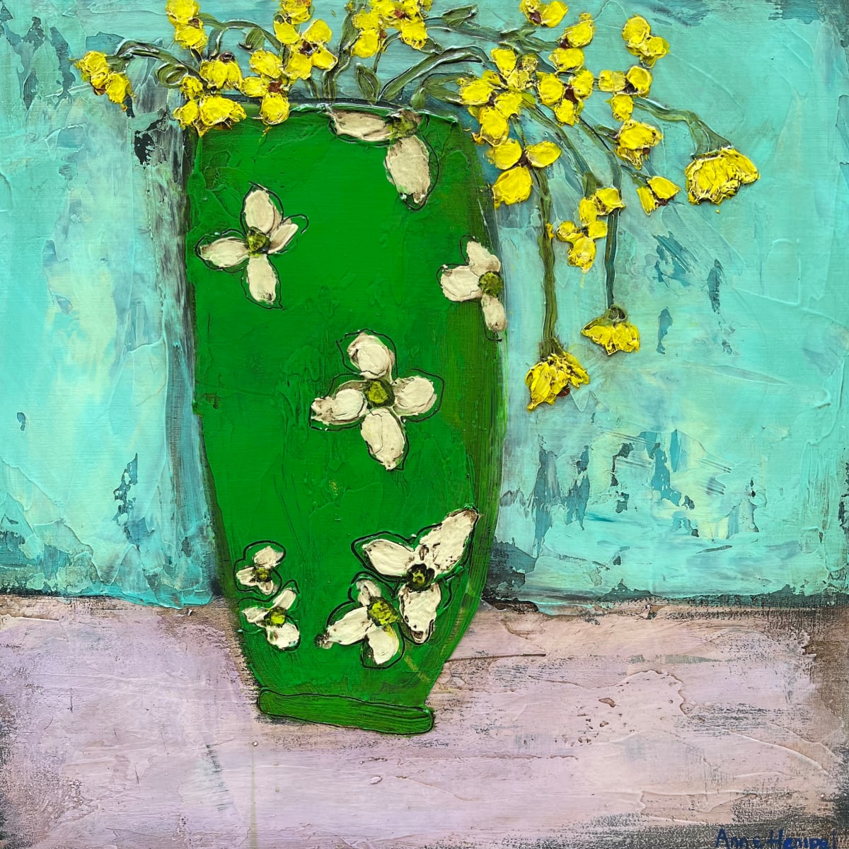 Bright Green Vase Bouquet 