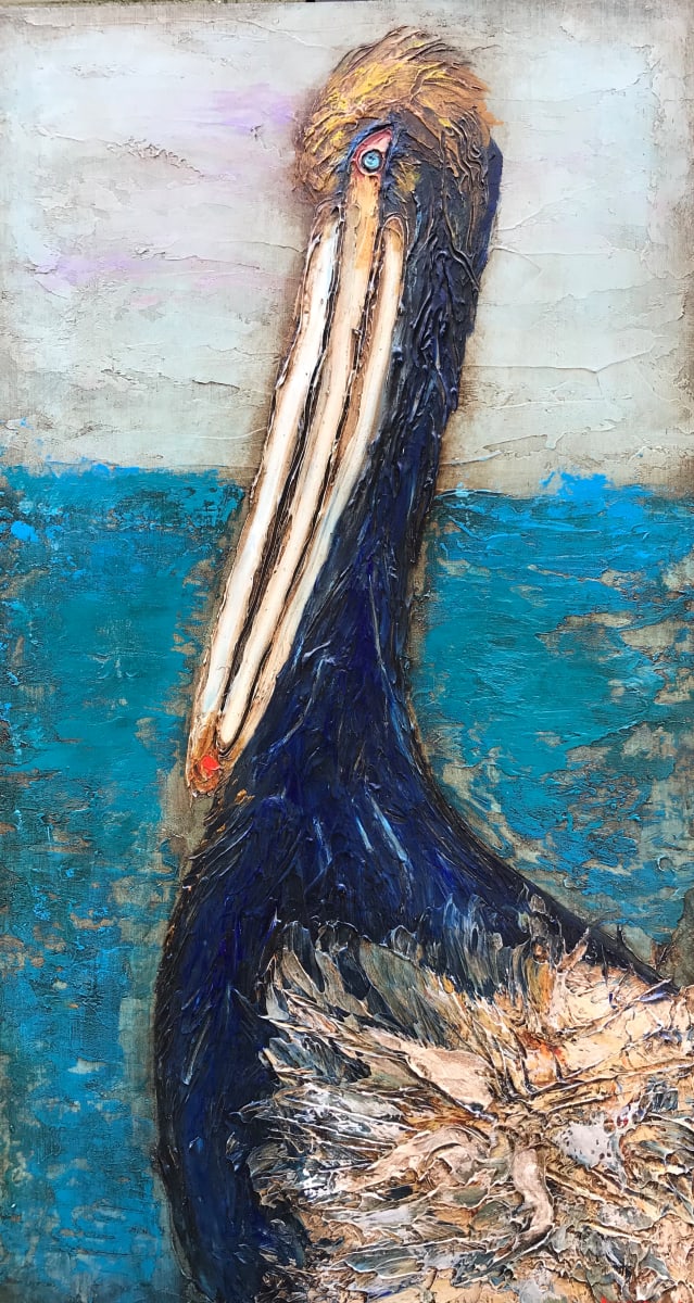 Pelican cobalt by Anne Hempel 