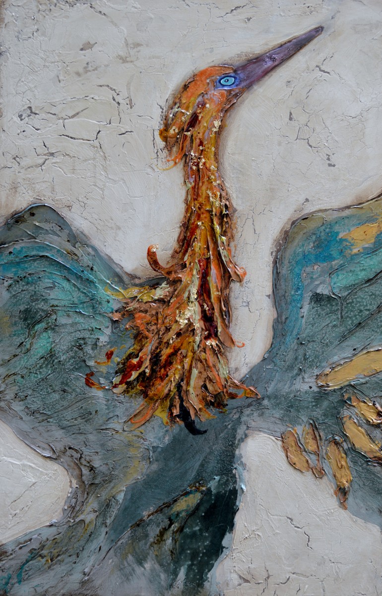 Reddish Egret Soaring by Anne Hempel 