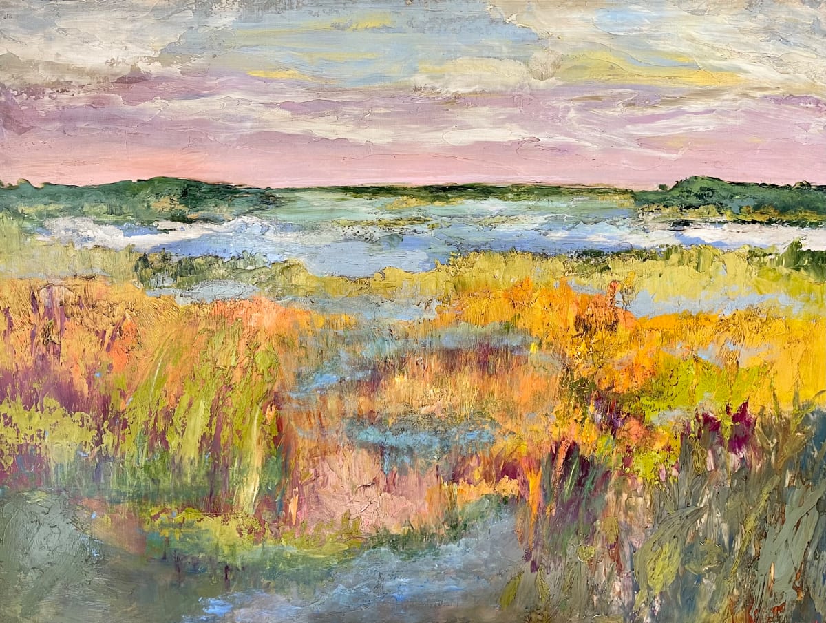 Pink Sky Marsh by Anne Hempel 