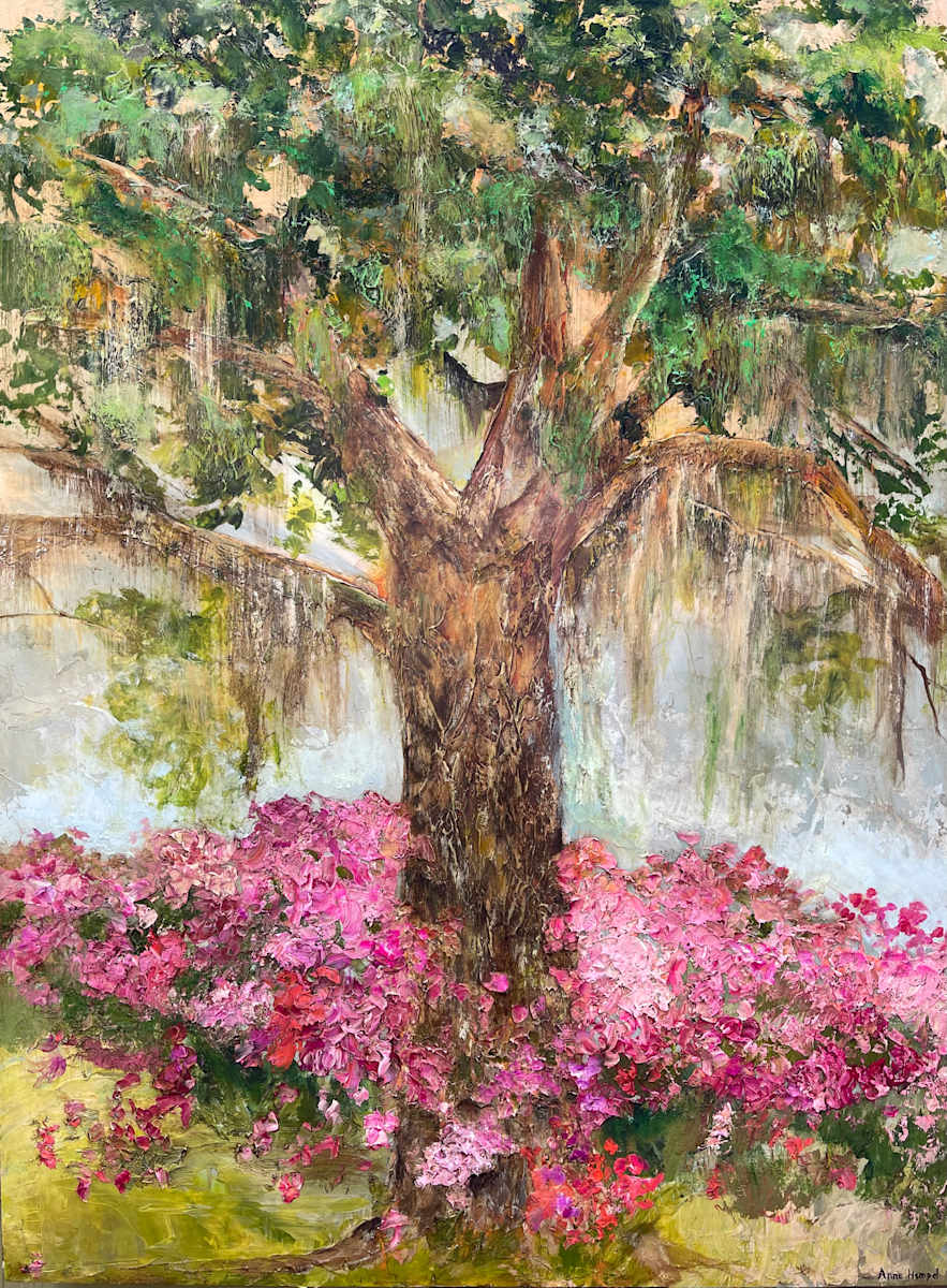 Live Oak azalea tree commission by Anne Hempel 