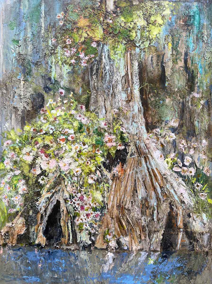 Bald Cypress with Climbing Aster by Anne Hempel 