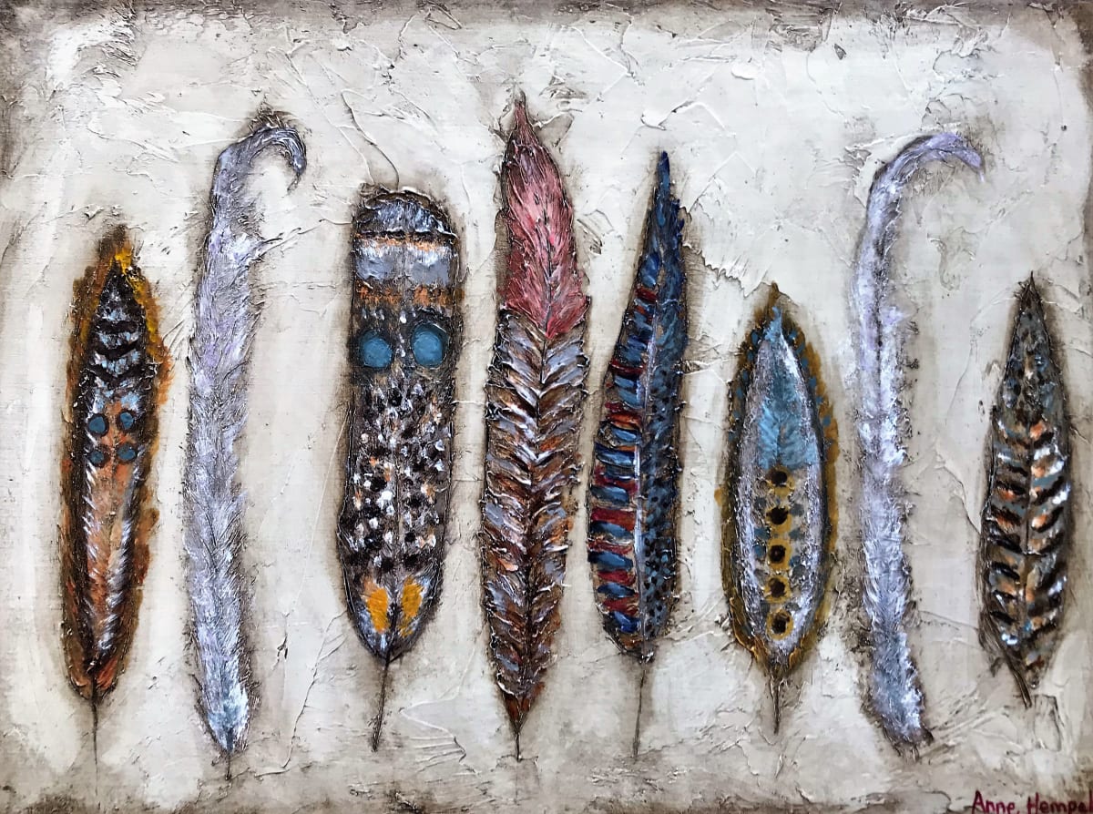 Feathers in a Row by Anne Hempel 