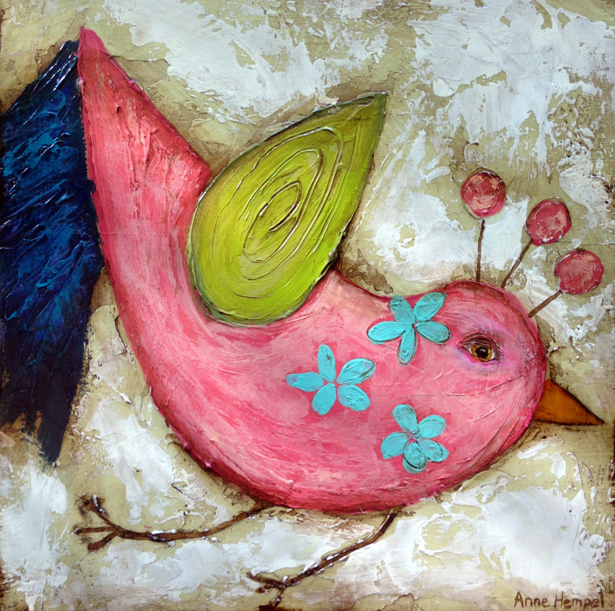 Play with Me bird #2 by Anne Hempel 