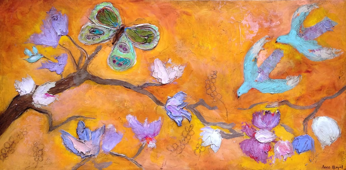 Birds, Butterfly and Blooms by Anne Hempel 