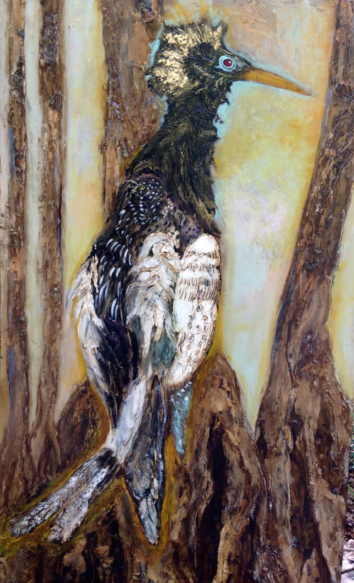 Anhinga and Cypress by Anne Hempel 