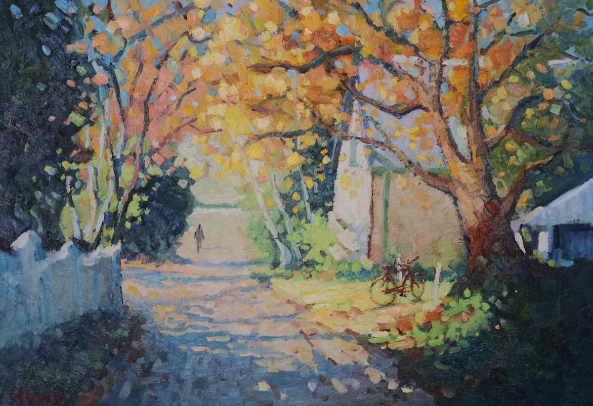 Village Street Impression by Malcolm Dewey 
